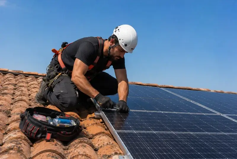 Maintenance et monitoring de panneaux solaires à Saint-Michel-Labadié