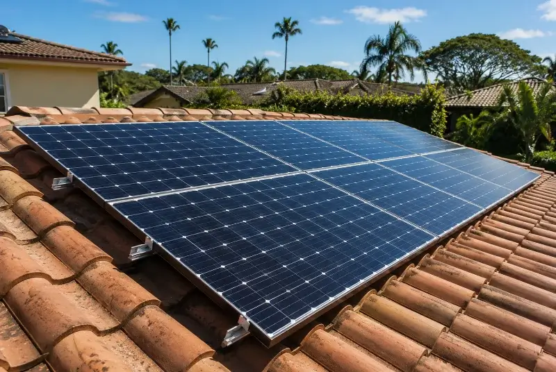 Installation de panneaux solaires à Saint-Michel-Labadié